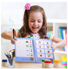 Kids Reusable Practice Book (4 Books + 1 Pen + 1 Grip & 10 Refills)